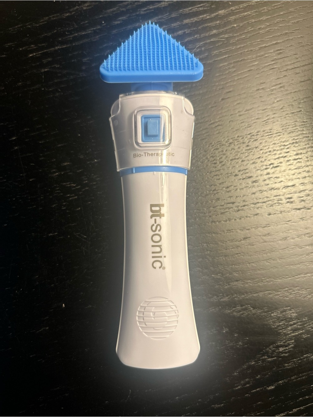 bi-sonic Bio-Therapeutic Blue & White Handheld Facial Massager Skin Care